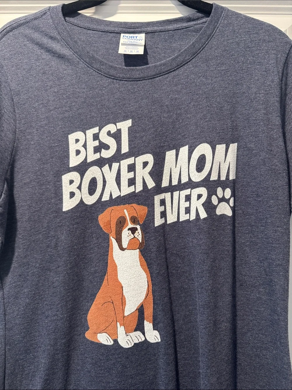 Boxer Mom T-Shirt - Navy Heather